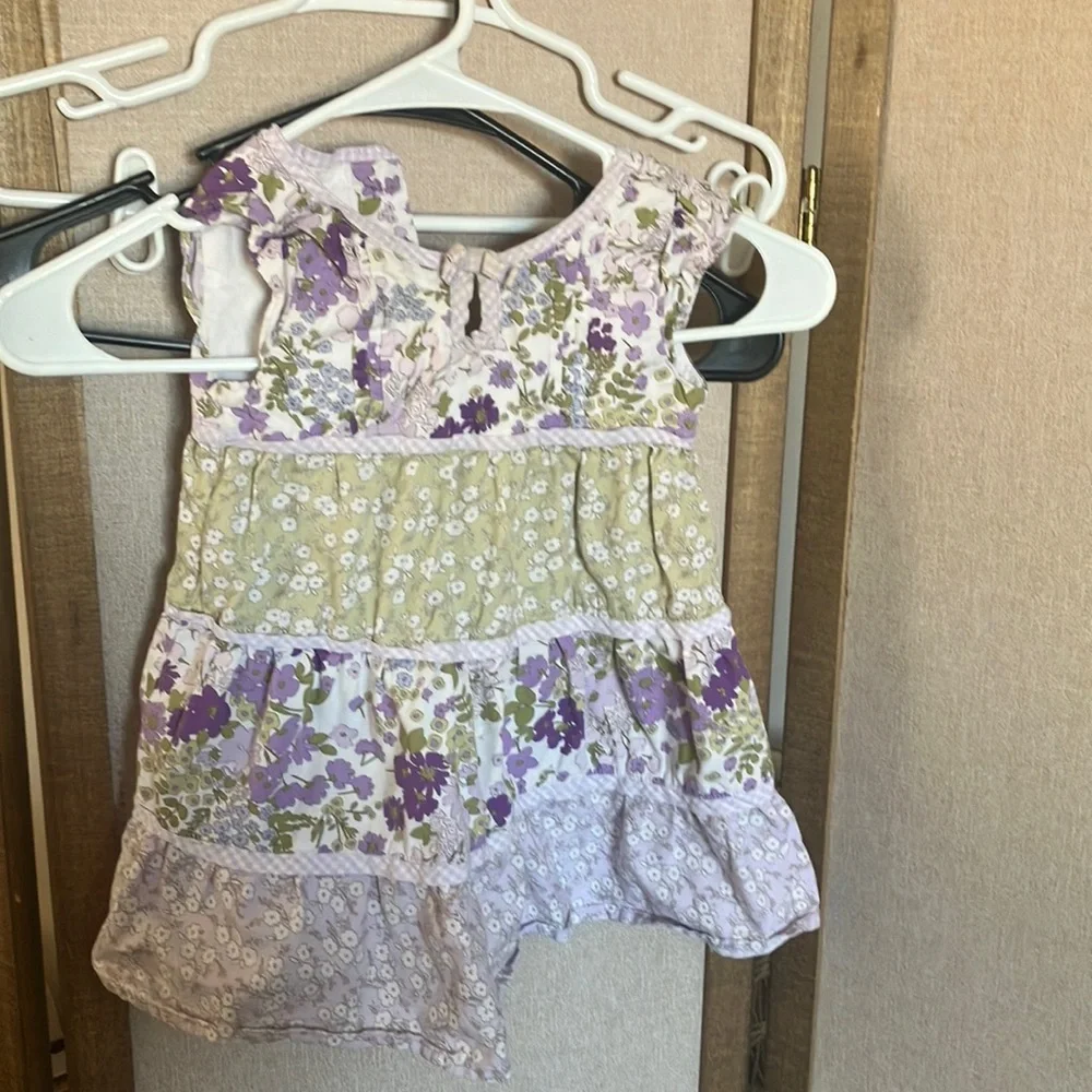 FINAL MARKDOWN Gymboree Purple and Green Floral Dress 12-18 months